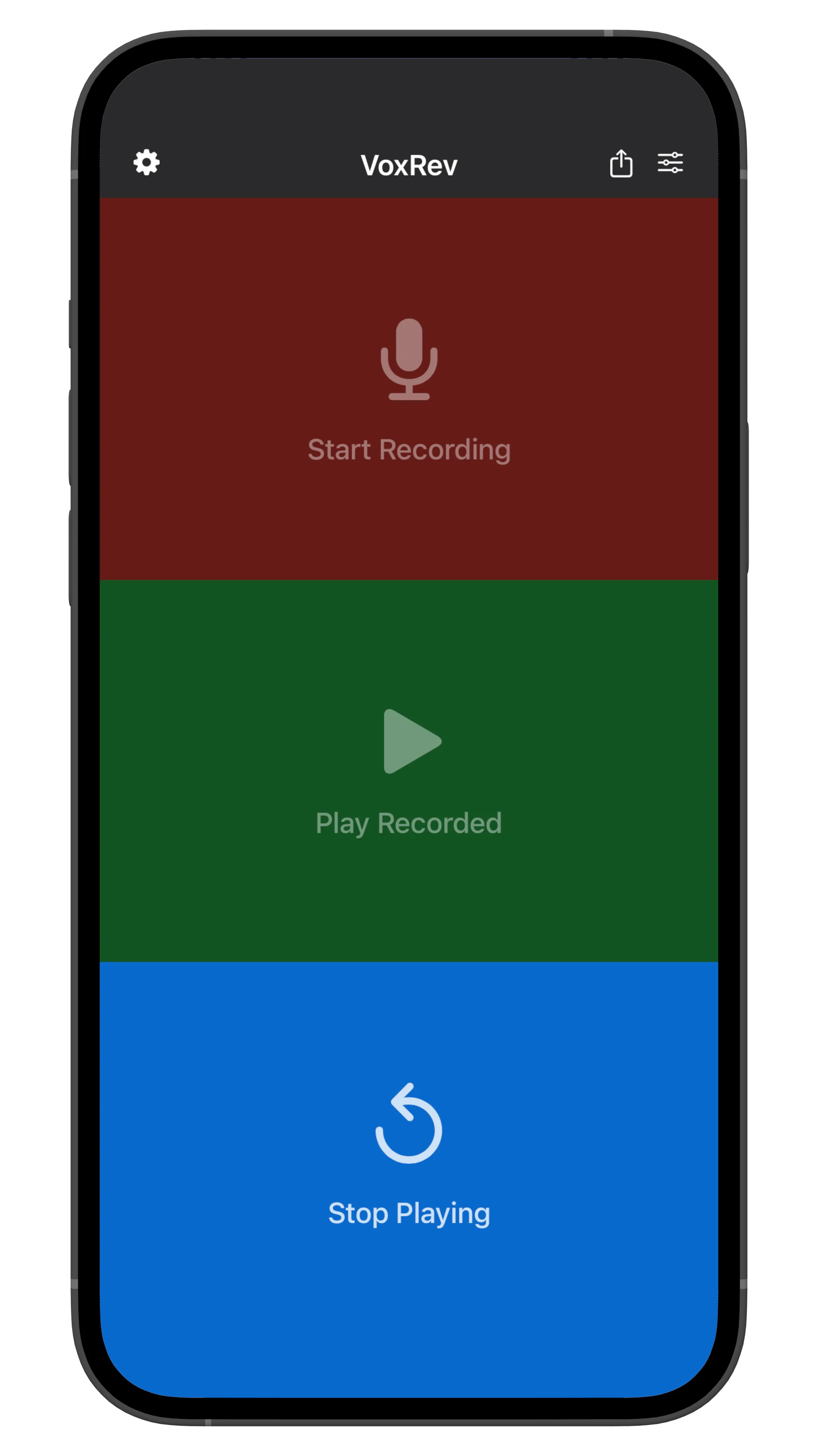 Playing audio recording in reverse